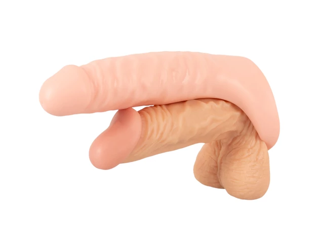 Realistixxx Double Fucker - felcsatolható anál vibrátor (fekete)