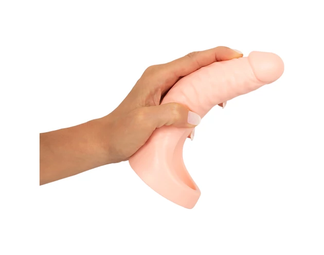 Realistixxx Double Fucker - felcsatolható anál vibrátor (fekete)