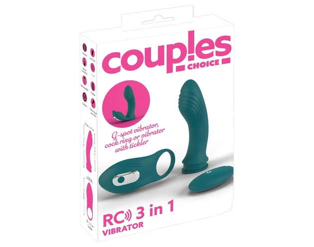 Couples Choice - 3in1 variálható vibrátor (türkiz)