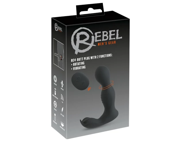 Rebel - távirányítós 2in1 prosztata vibrátor (fekete)