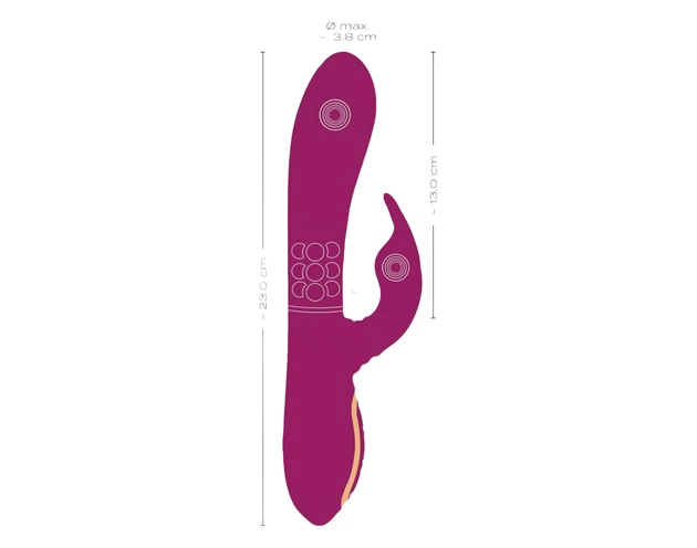 Javida - 3in1 gyöngyös-forgó vibrátor (lila)