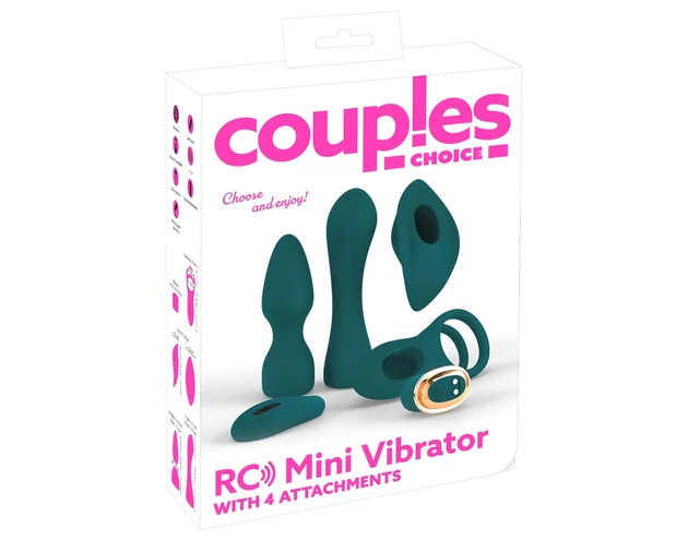 Couples Choice - 4in1 variálható távirányítós vibrátor (türkiz)
