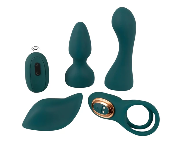 Couples Choice - 4in1 variálható távirányítós vibrátor (türkiz)