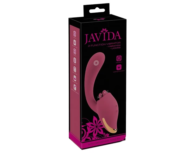 Javida - nyelves 2in1 vibrátor (piros)