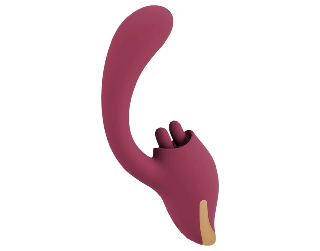 Javida - nyelves 2in1 vibrátor (piros)