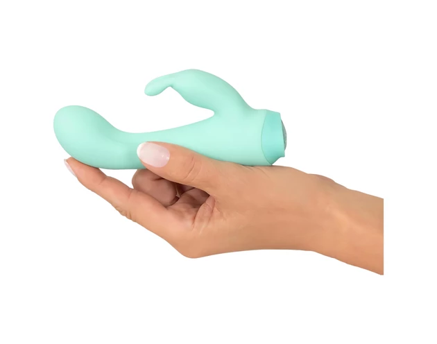 Cuties Mini 4 - akkus, vízálló, nyuszis vibrátor (zöld)