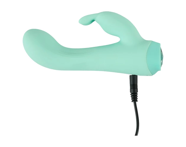 Cuties Mini 4 - akkus, vízálló, nyuszis vibrátor (zöld)