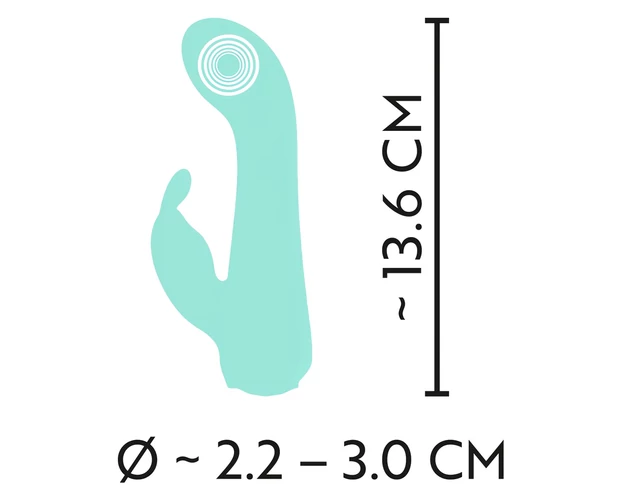 Cuties Mini 4 - akkus, vízálló, nyuszis vibrátor (zöld)