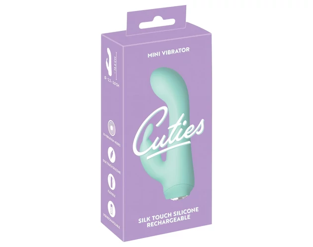 Cuties Mini 4 - akkus, vízálló, nyuszis vibrátor (zöld)