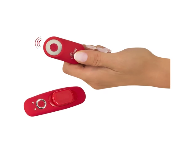 Smile - akkus, rádiós bugyi vibrátor (piros)