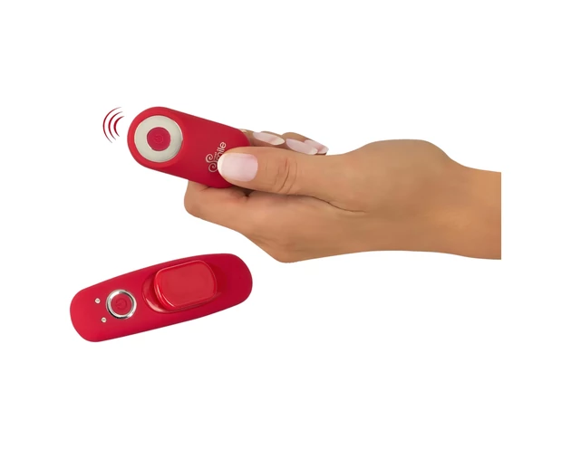 Smile - akkus, rádiós bugyi vibrátor (piros)