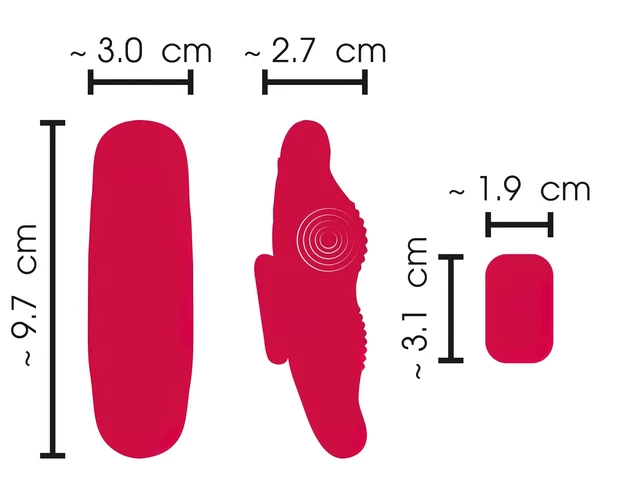 Smile - akkus, rádiós bugyi vibrátor (piros)