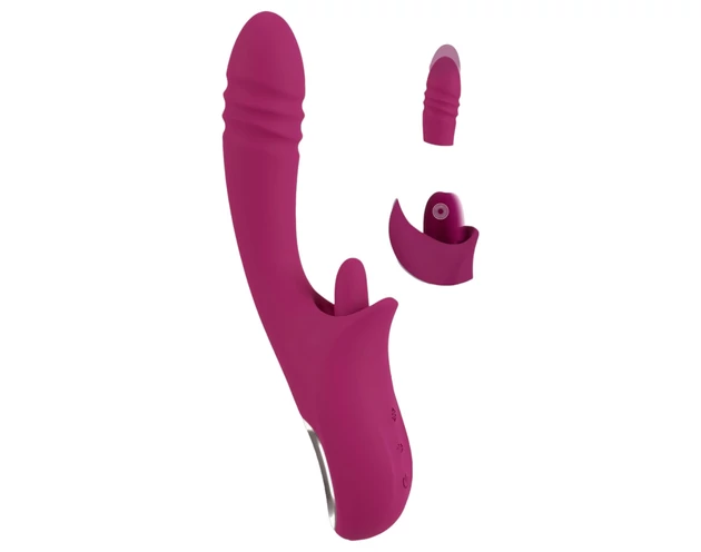 Javida Licking & Thrusting - nyelves lökő vibrátor (lila)