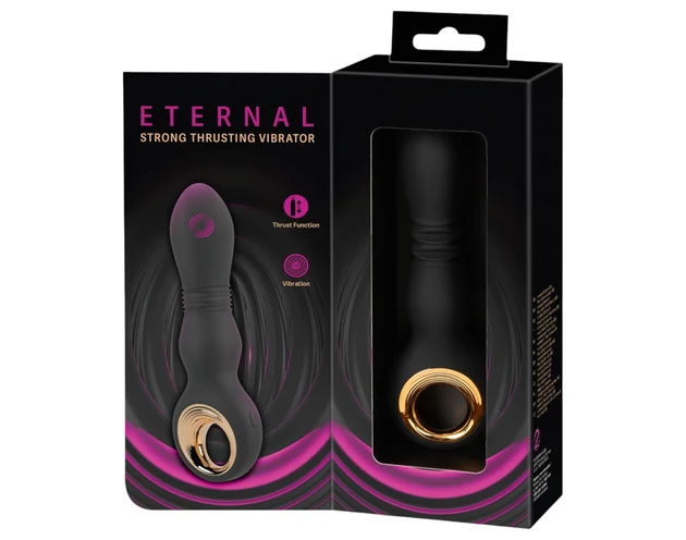 Eternal - erős lökő vibrátor (fekete)