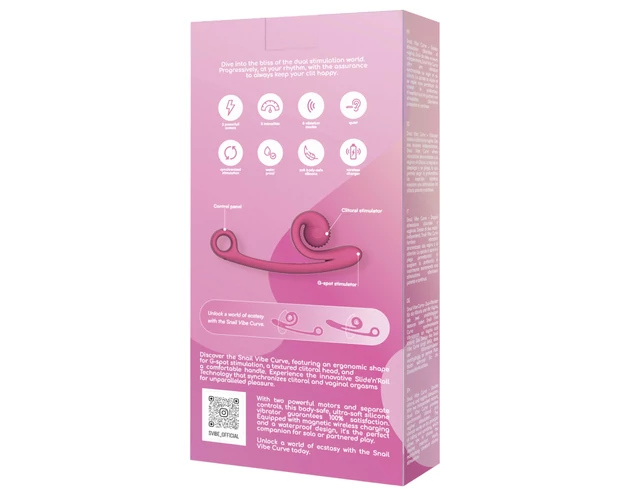Snail Vibe Curve - 2in1 csikló vibrátor (pink)