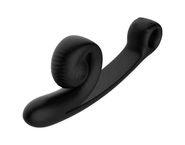 Snail Vibe Curve - 2in1 csiklóizgató vibrátor (fekete)