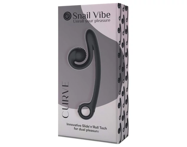 Snail Vibe Curve - 2in1 csiklóizgató vibrátor (fekete)