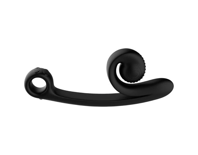 Snail Vibe Curve - 2in1 csiklóizgató vibrátor (fekete)