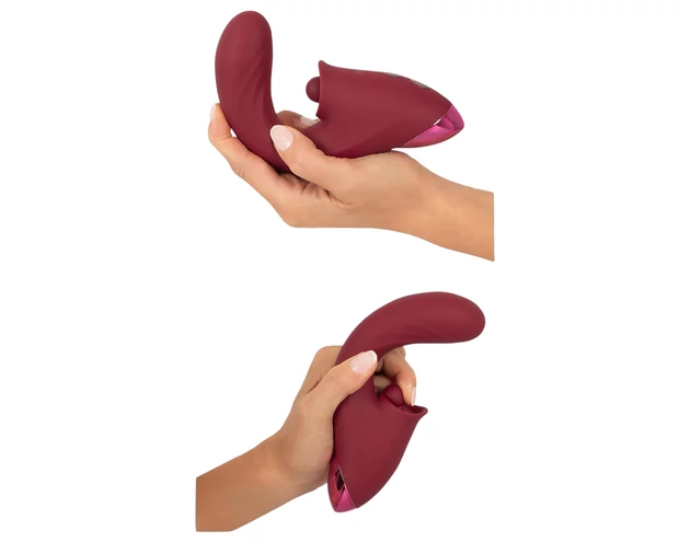 Javida - 3in1 nyelves vibrátor (piros)