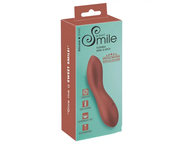 Smile - flexibilis mini G-pont vibrátor (bronz)