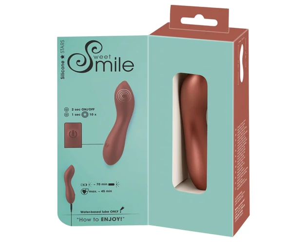 Smile - flexibilis mini G-pont vibrátor (bronz)