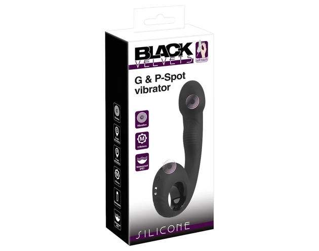 Black Velvets - G és P pont vibrátor (fekete)