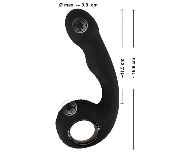 Black Velvets - G és P pont vibrátor (fekete)