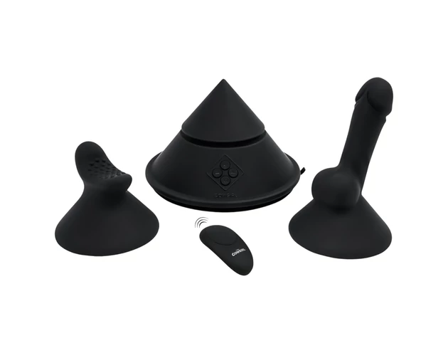 The Cowgirl Cone - okos szexgép különböző feltétekkel (fekete)
