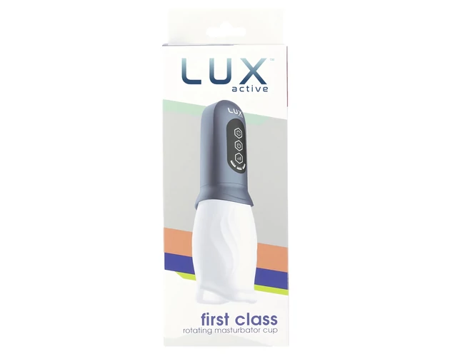 LUX Active First Class - forgó fejes maszturbátor (fehér-szürke)