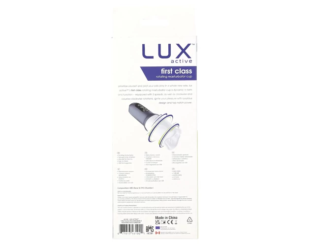 LUX Active First Class - forgó fejes maszturbátor (fehér-szürke)