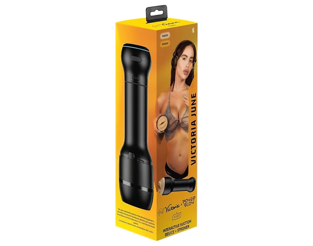 Kiiroo PowerBlow + Victoria June száj maszturbátor (fekete)