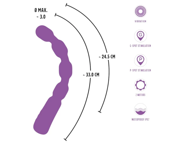 You2Toys - gyöngyös G- és P-pont vibrátor (lila)