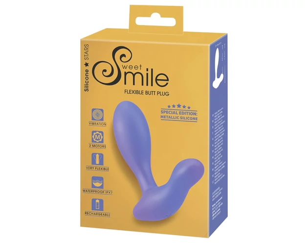 Smile - vibrációs anál plug (kék)