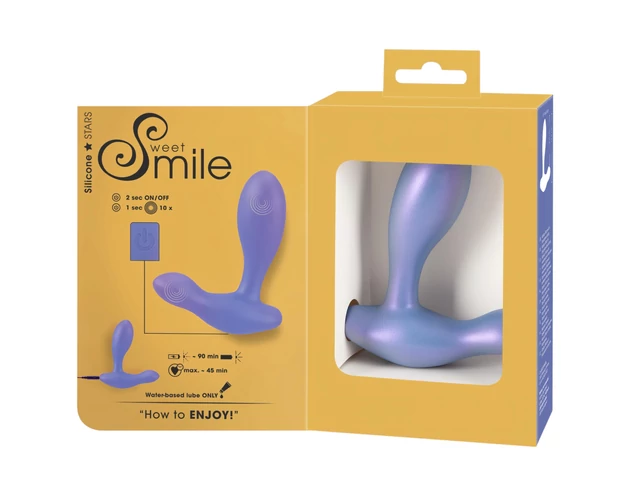 Smile - vibrációs anál plug (kék)