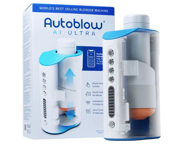 Autoblow A.I. Ultra - hálózati szuper száj maszturbátor (fehér)