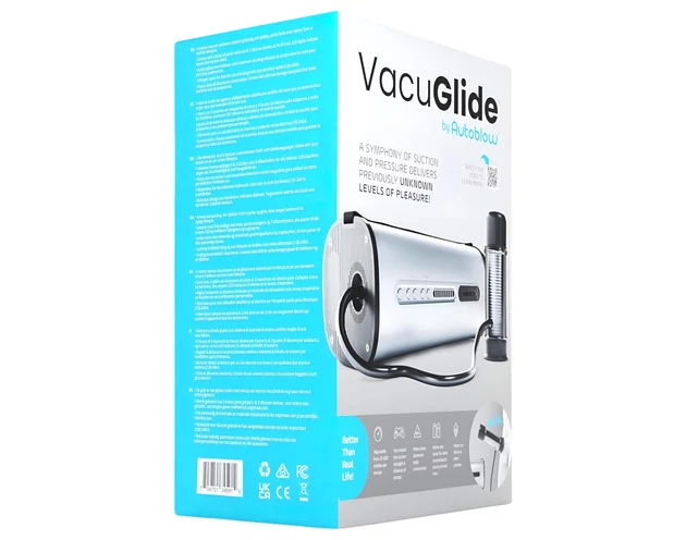 VacuGlide - automata orál és maszturbátor gép (ezüst)