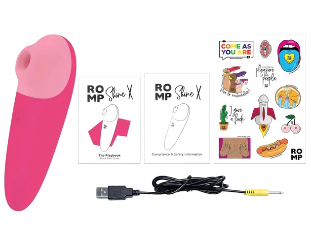 ROMP Shine X - akkus léghullámos csiklóizgató (pink)