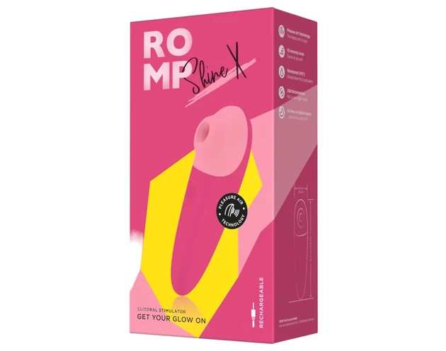 ROMP Shine X - akkus léghullámos csiklóizgató (pink)