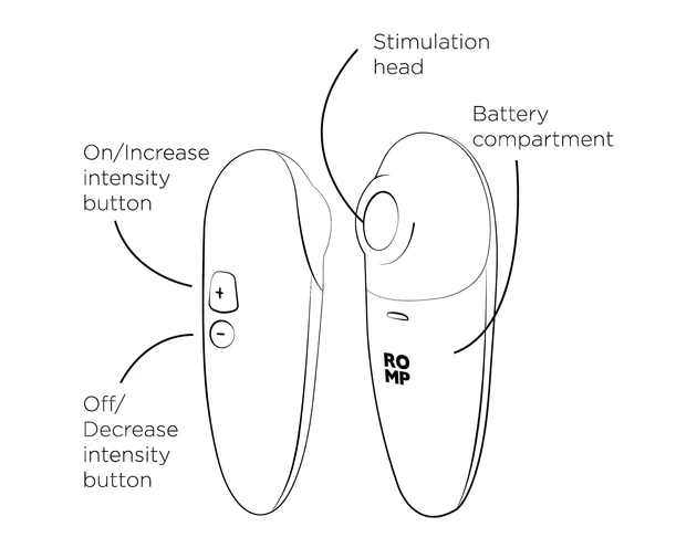 ROMP Switch X - léghullámos csiklóizgató (barack)