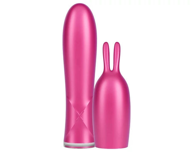 Durex Tease & Vibe - rúdvibrátor nyuszis csiklóizgatóval (pink)