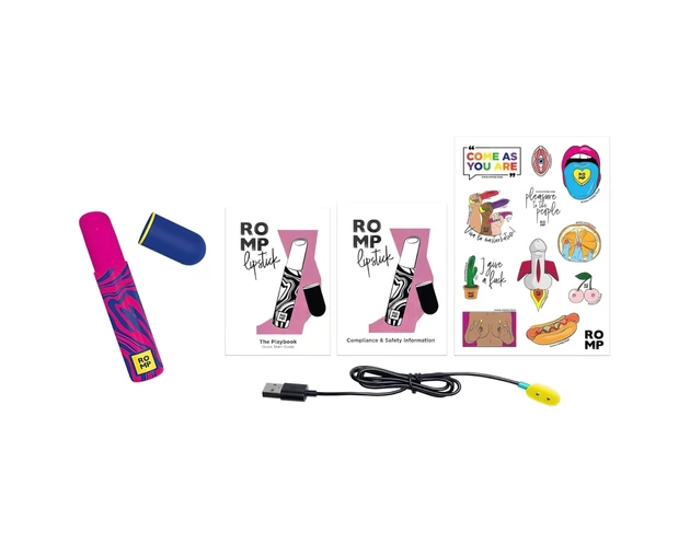 ROMP Lipstick - akkus léghullámos csiklóizgató (pink)