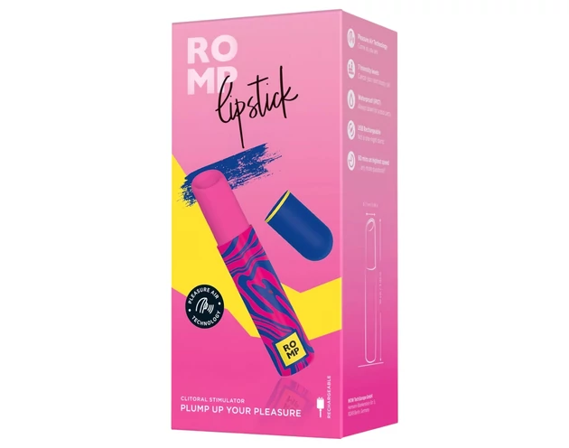 ROMP Lipstick - akkus léghullámos csiklóizgató (pink)