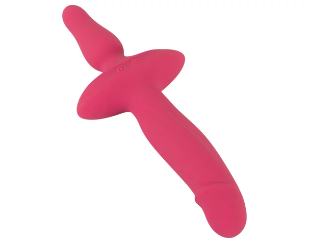 Couples Choice - 2in1 vibrátor és anál plug (pink)