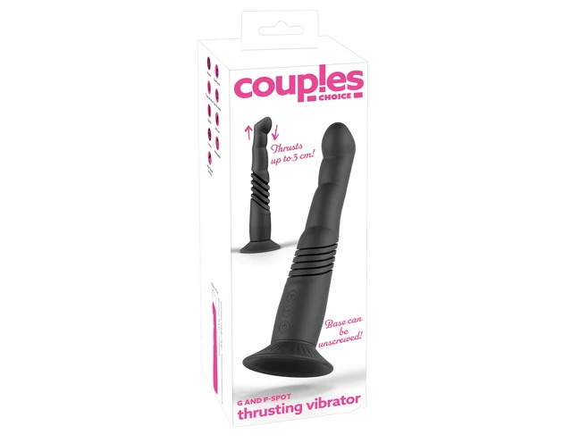 Couples Choice - G+P pont lökő vibrátor (fekete)