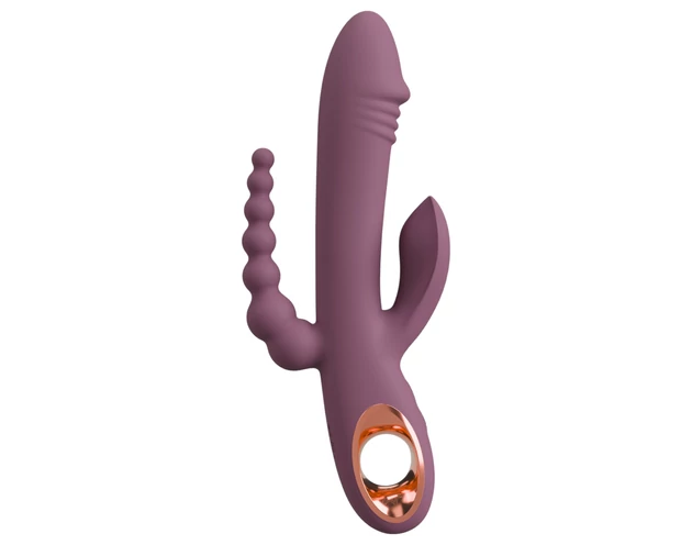 You2Toys - akkus,tripla karos vibrátor (lila)