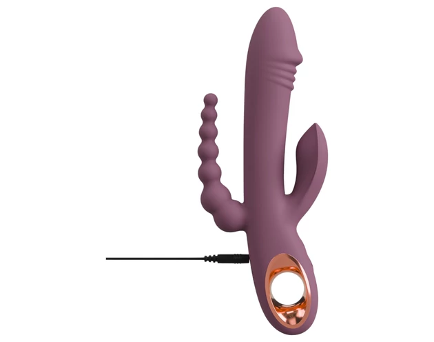 You2Toys - akkus,tripla karos vibrátor (lila)