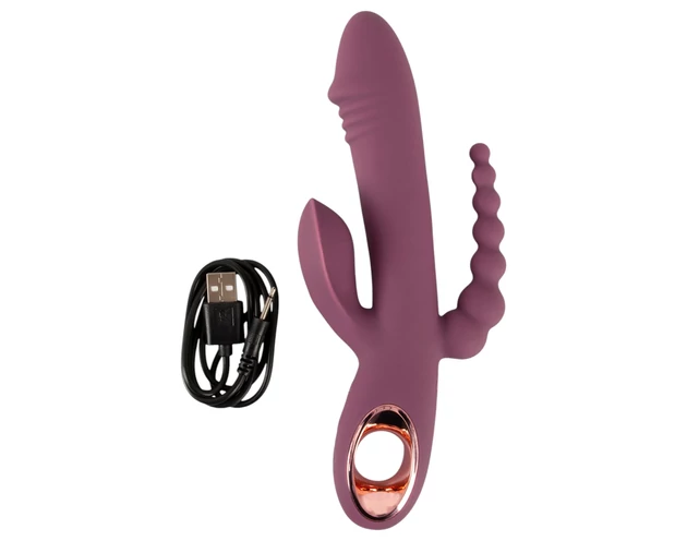 You2Toys - akkus,tripla karos vibrátor (lila)