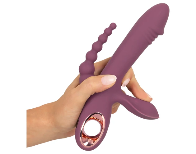 You2Toys - akkus,tripla karos vibrátor (lila)