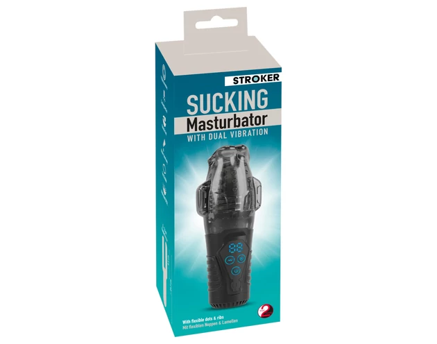 Stroker - szívó, rezgő maszturbátor (szürke)