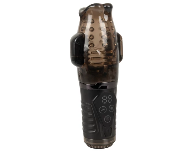 Stroker - szívó, rezgő maszturbátor (szürke)